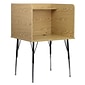 Flash Furniture 36"W Stand-Alone Study Carrel with Top Shelf, Oak (MTM6221SGLSCOAK)