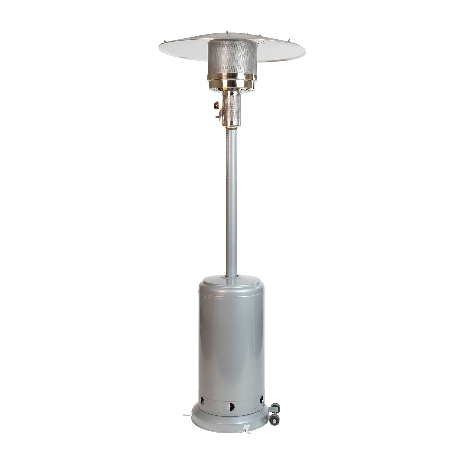 Flash Furniture Sol 40,000 BTU Portable Outdoor Propane Patio Heater, Silver (NANHSSAGHSL)