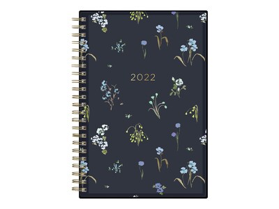 2022 Kelly Ventura for Blue Sky 5.88 x 8.13 Weekly & Monthly Planner, Petite Garden Dark (133976)