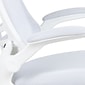 Flash Furniture Kelista Ergonomic Mesh Swivel Mid-Back Task Office Chair, White with White Frame (BLX5MWHWH)