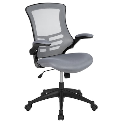 Flash Furniture Kelista Ergonomic Mesh Swivel Mid-Back Task Office Chair, Dark Gray (BLX5MDKGY)