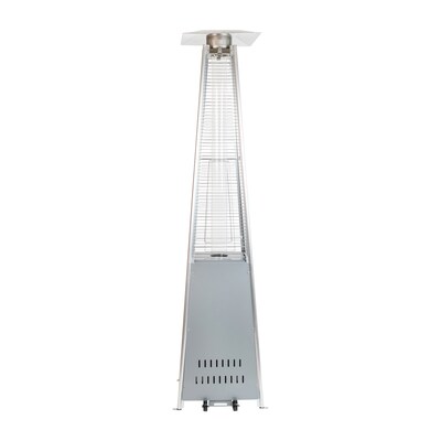 Flash Furniture Sol 42,000 BTU Portable Outdoor Propane Patio Heater, Silver (NANFSDC01SL)