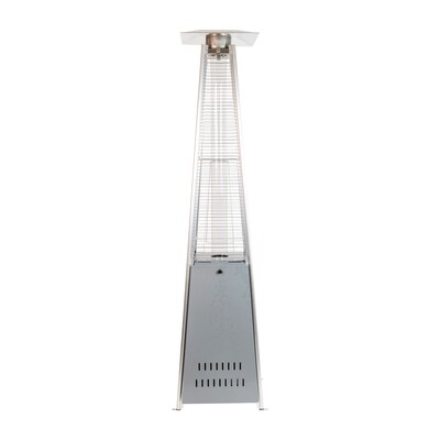 Flash Furniture Sol 42,000 BTU Portable Outdoor Propane Patio Heater, Silver (NANFSDC01SL)