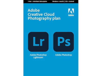 Adobe Creative Cloud Photography Plan for Windows/Mac/Android/iOS, 1 User [Download]