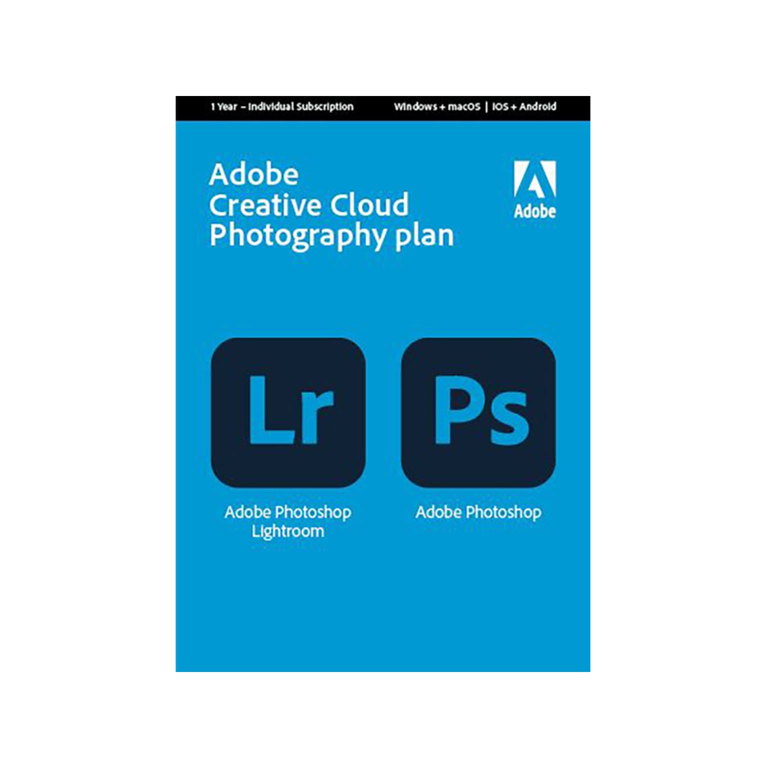 Adobe Creative Cloud Photography Plan for Windows/Mac/Android/iOS, 1 User [Download]