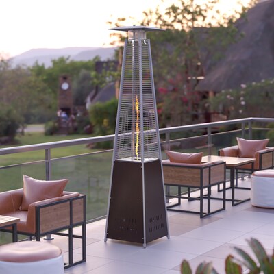 Flash Furniture Sol 42,000 BTU Portable Outdoor Propane Patio Heater, Bronze (NANFSDC02BR)