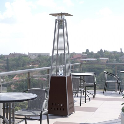 Flash Furniture Sol 42,000 BTU Portable Outdoor Propane Patio Heater, Bronze (NANFSDC02BR)