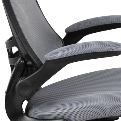 Flash Furniture Kelista Ergonomic Mesh Swivel Mid-Back Task Office Chair, Dark Gray (BLX5MDKGY)