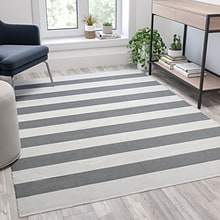 Flash Furniture Melissa Polypropylene 81.5 x 60 Rectangular Handwoven Rug, Gray/White (CI20940957G