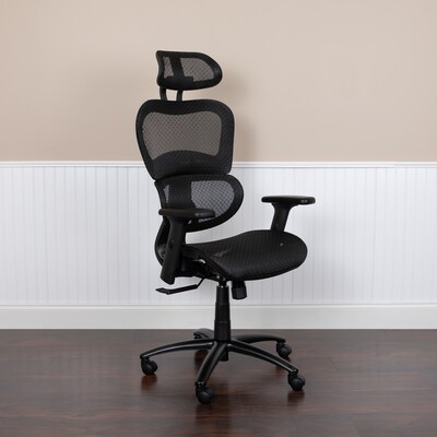 Flash Furniture LO Ergonomic Mesh Swivel Office Chair, Black (HLC1388F1KBK)