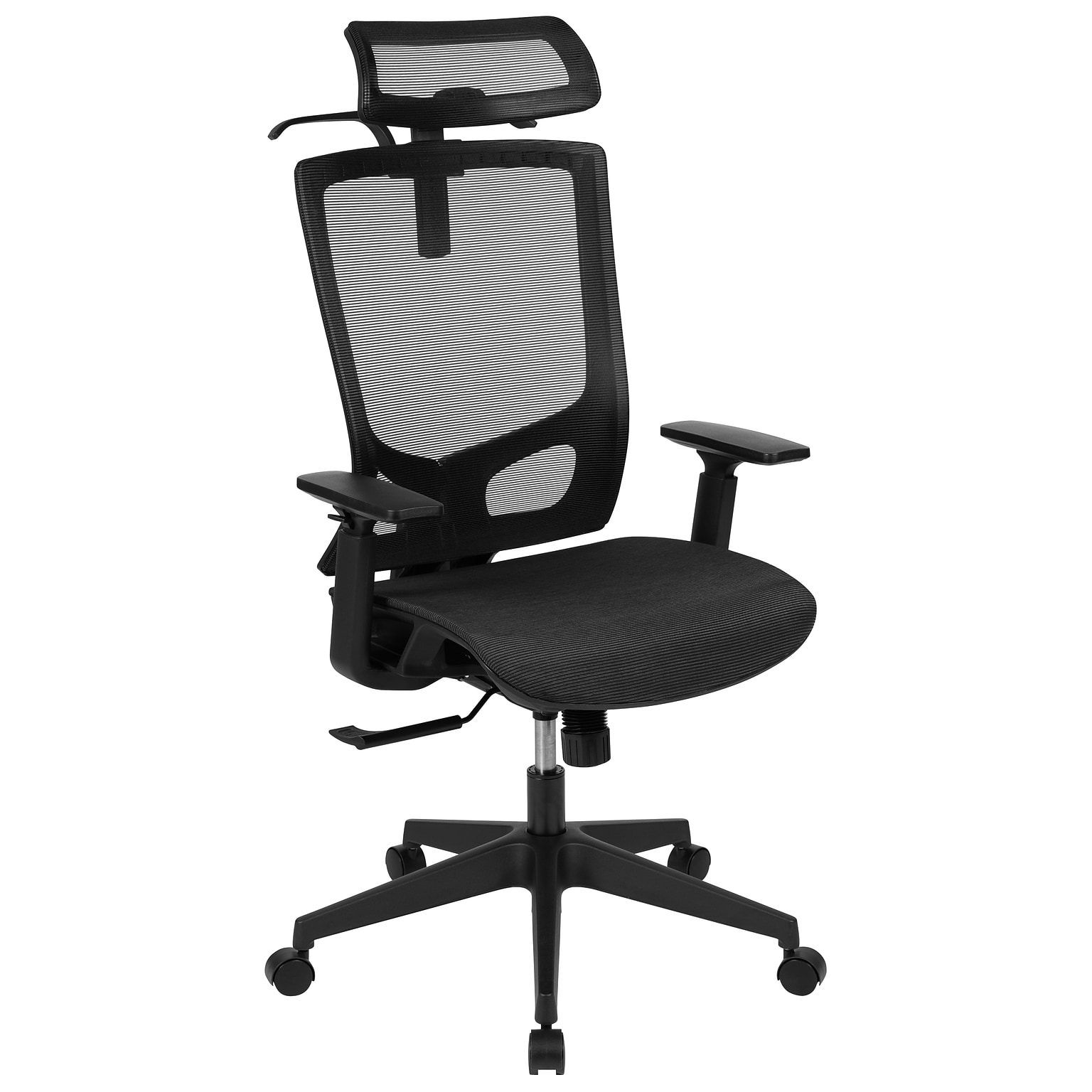 Flash Furniture Layla Ergonomic Mesh Swivel Office Chair, Black (H28091KYBK)