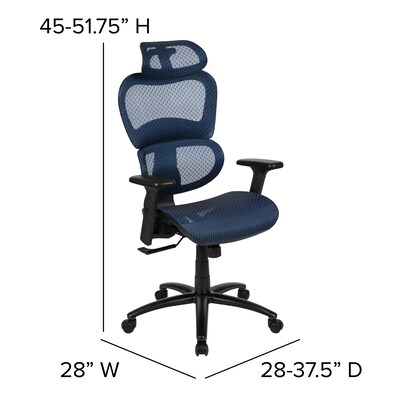 Flash Furniture LO Ergonomic Mesh Swivel Office Chair, Blue (HLC1388F1KBL)