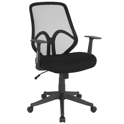 Flash Furniture Salerno Series Ergonomic Mesh Swivel High Back Office Chair, Black (GOWY193AABK)