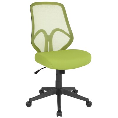 Flash Furniture Salerno Series Armless Ergonomic Mesh Swivel High Back Office Chair, Green (GOWY193AGN)