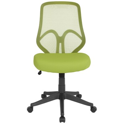 Flash Furniture Salerno Series Armless Ergonomic Mesh Swivel High Back Office Chair, Green (GOWY193AGN)