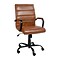 Flash Furniture Whitney Ergonomic LeatherSoft Swivel Mid-Back Executive Office Chair, Brown/Black (G