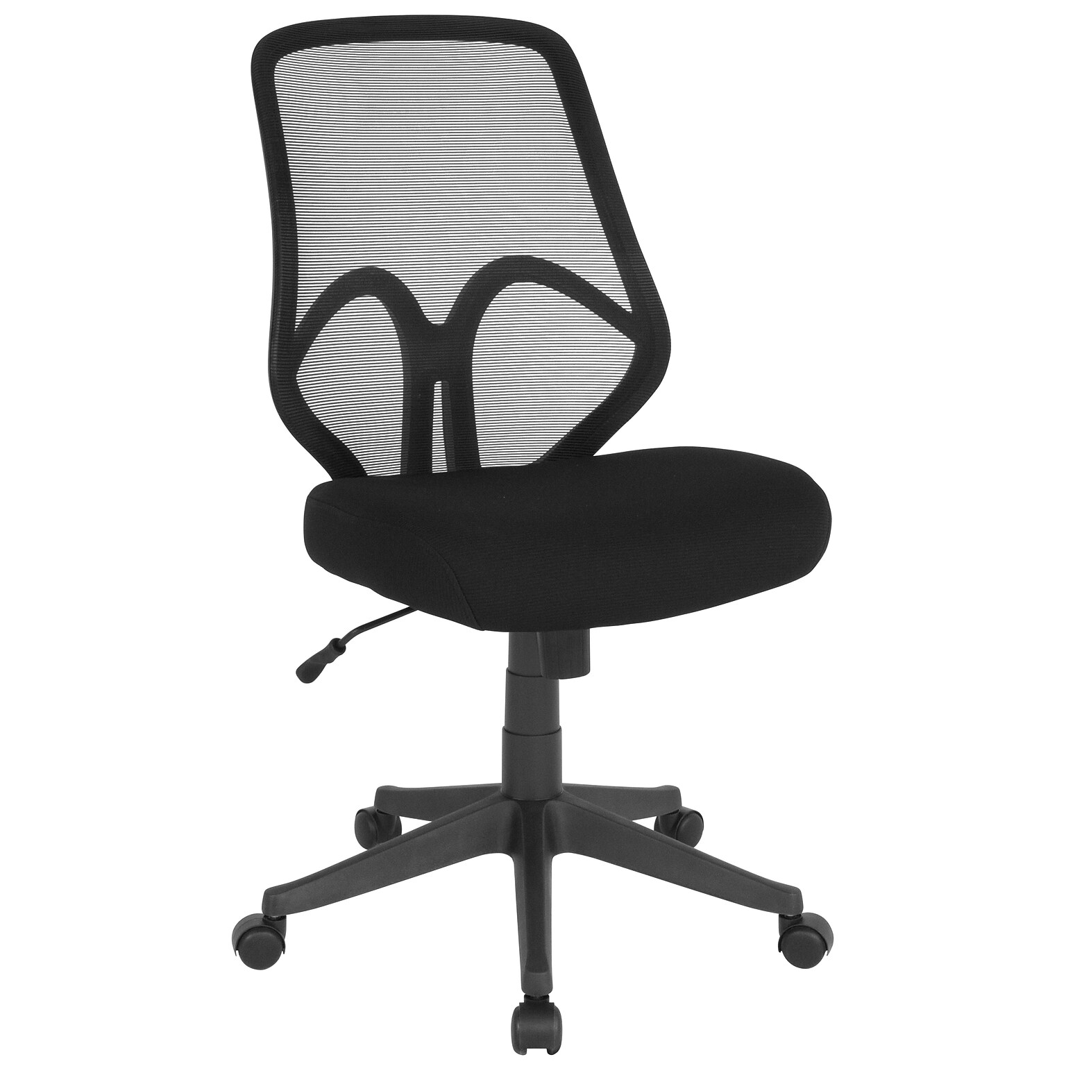 Flash Furniture Salerno Series Armless Ergonomic Mesh Swivel High Back Office Chair, Black (GOWY193ABK)