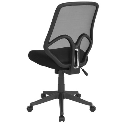 Flash Furniture Salerno Series Armless Ergonomic Mesh Swivel High Back Office Chair, Black (GOWY193ABK)
