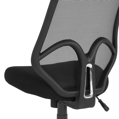 Flash Furniture Salerno Series Armless Ergonomic Mesh Swivel High Back Office Chair, Black (GOWY193ABK)