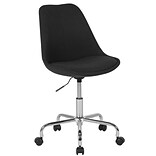 Flash Furniture Aurora Series Fabric Swivel Mid-Back Task Office Chair, Black (CH152783BK)