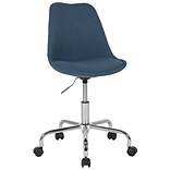 Flash Furniture Aurora Series Fabric Swivel Mid-Back Task Office Chair, Blue (CH152783BL)