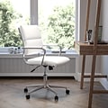 Flash Furniture Hansel LeatherSoft Swivel Mid-Back Executive Office Chair, White (BT20595M2WH)