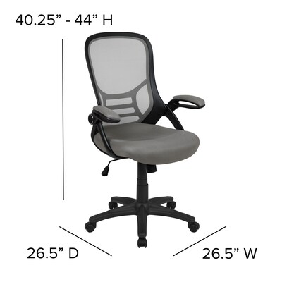 Flash Furniture Porter Ergonomic Mesh Swivel High Back Office Chair, Light Gray/Black (HL00161BKGY)