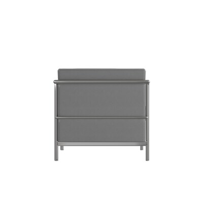 Flash Furniture Hercules Regal Series LeatherSoft Reception Chair, Gray (ZBREG8101CHGY)