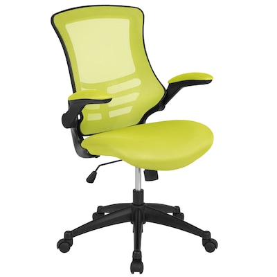 Flash Furniture Kelista Ergonomic Mesh Swivel Mid-Back Task Office Chair, Green (BLX5MGRN)