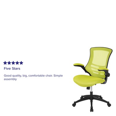 Flash Furniture Kelista Ergonomic Mesh Swivel Mid-Back Task Office Chair, Green (BLX5MGRN)