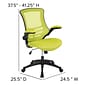 Flash Furniture Kelista Ergonomic Mesh Swivel Mid-Back Task Office Chair, Green (BLX5MGRN)