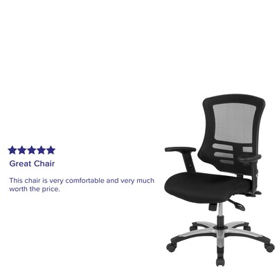 Flash Furniture Waylon Ergonomic Mesh Swivel High Back Executive Office Chair, Black (BLLB8817)