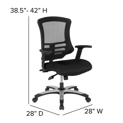 Flash Furniture Waylon Ergonomic Mesh Swivel High Back Executive Office Chair, Black (BLLB8817)