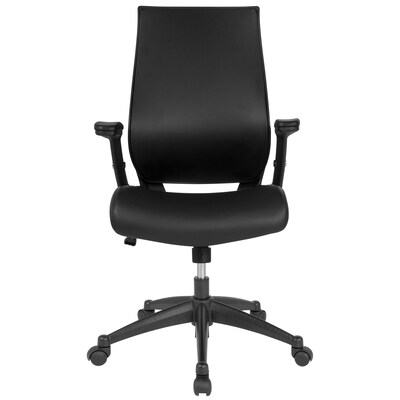 Flash Furniture Waylon LeatherSoft Swivel High Back Executive Office Chair, Black (BLLB8809)