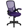 Flash Furniture Porter Ergonomic Mesh Swivel High Back Office Chair, Purple/Black (HL00161BKPUR)