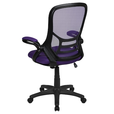 Flash Furniture Porter Ergonomic Mesh Swivel High Back Office Chair, Purple/Black (HL00161BKPUR)