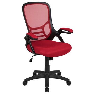 Flash Furniture Porter Ergonomic Mesh Swivel High Back Office Chair, Red/Black (HL00161BKRED)