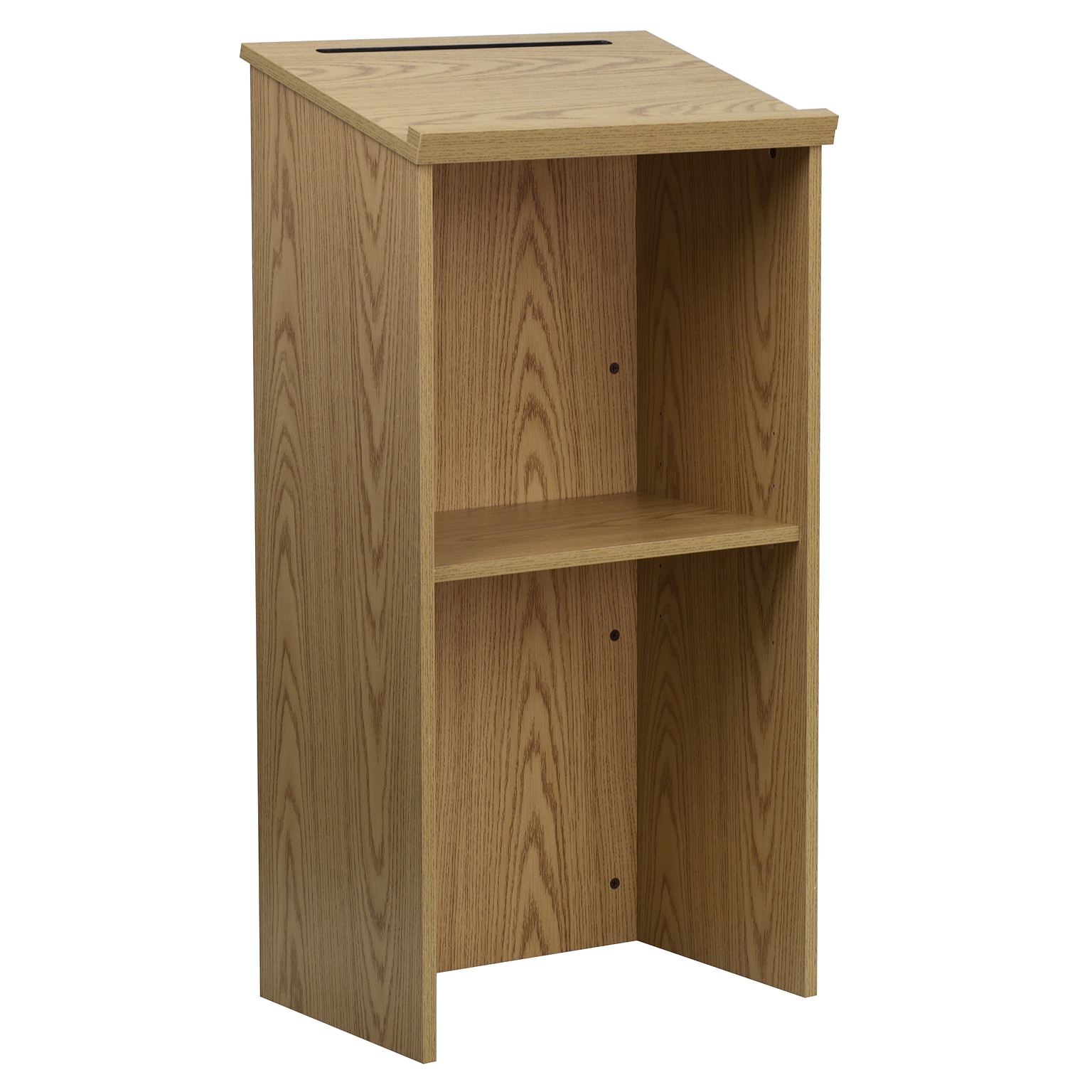 Flash Furniture 45.75H Floor Lectern, Oak (MTM8830LECTOAK)