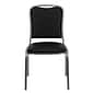 Flash Furniture HERCULES Series Vinyl Vein Frame Banquet Stack Chair, Black (4NG108SVBKVYL)