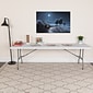 Flash Furniture Kathryn Folding Table, 96" x 30", Granite White (RB3096)