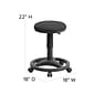 Flash Furniture Fabric Ergonomic Stool With Foot Ring, Black (WL905DG)