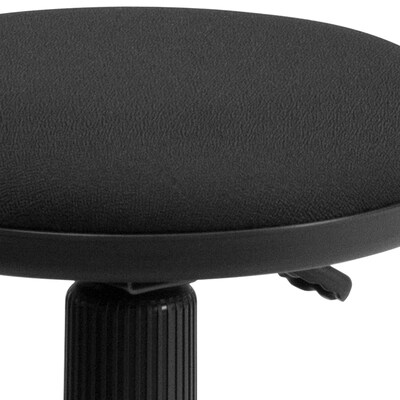 Flash Furniture Fabric Ergonomic Stool With Foot Ring, Black (WL905DG)