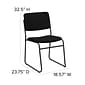 Flash Furniture HERCULES Series Fabric Stacking Chair with Sled Base, Black (XU8700BLKB30)