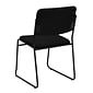 Flash Furniture HERCULES Series Fabric Stacking Chair with Sled Base, Black (XU8700BLKB30)