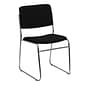 Flash Furniture HERCULES Series Fabric Stacking Chair with Sled Base, Black/Chrome (XU8700CHRBK)