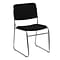 Flash Furniture HERCULES Series Fabric Stacking Chair with Sled Base, Black/Chrome (XU8700CHRBK)