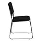 Flash Furniture HERCULES Series Fabric Stacking Chair with Sled Base, Black/Chrome (XU8700CHRBK)