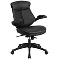 Flash Furniture Kale Ergonomic LeatherSoft Swivel Mid-Back Executive Office Chair, Black (BLZP804)