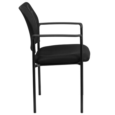 Flash Furniture Jana Mesh Stackable Side Chair with Arms, Black (GO5162)