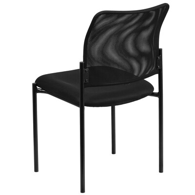 Flash Furniture Mesh Comfortable Stackable Steel Side Chair, Black (GO5152)
